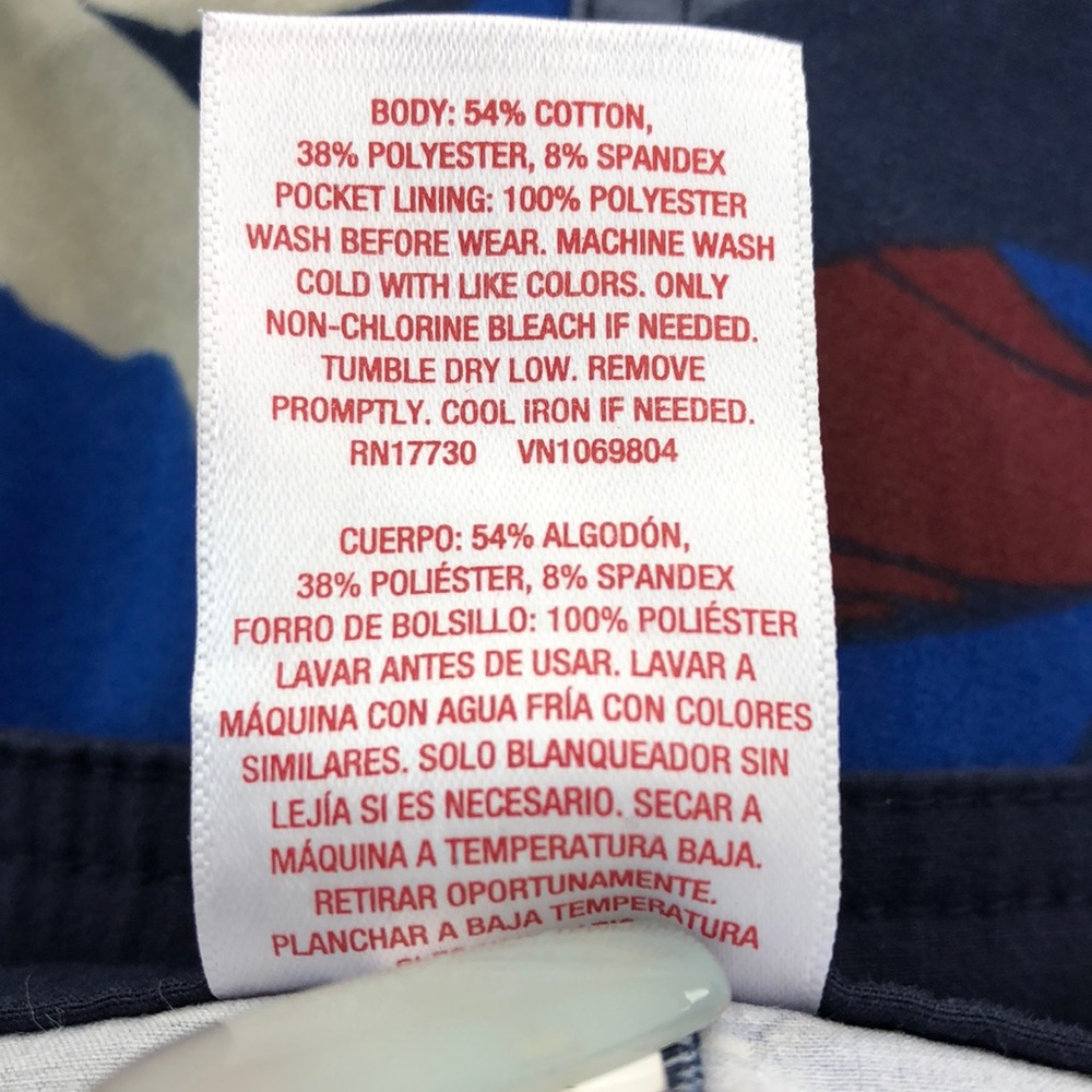 Mossimo Supply Co. Blue Floral Swim Trunks, Sz 36 - Picture 4 of 5